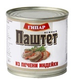 Паштет ГИПАР 240г нежный из печени индейки 1*12