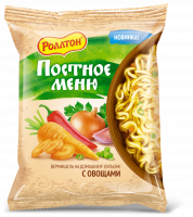 Вермишель РОЛЛТОН 60г на домашнем бульоне с овощами 1*42