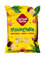 Вареники СЫТЫЙ ПАПА 700г пельменики с грибами 1*5