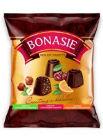 Конфеты BONASIE 500г с шоколадной начинкой и вишней (расфасовка) 1*8
