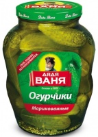 Огурцы ДЯДЯ ВАНЯ 1800мл маринованные слабокислые ст/б 1*6