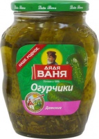 Огурчики ДЯДЯ ВАНЯ 680мл маринованные дамские ст/б 1*8