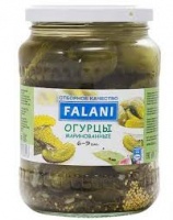 Огурцы FALANI 670мл маринованные 6-9см 1*12