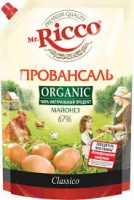 Майонез МИСТЕР РИККО 390мл/375г 61% Classico д/пак 1*12 код.362-375
