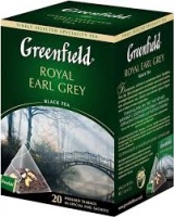 Чай GREENFIELD Royal earl grey 20*2г черный с бергамотом в пирамидках 1*8 код 0900-08