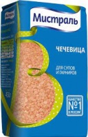 Чечевица МИСТРАЛЬ 450г красная колотая для супов и гарниров 1*12