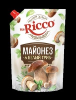 Майонез МИСТЕР РИККО 750г 50% Майонез белый гриб д/пак 1*6