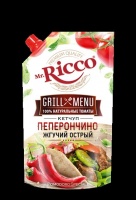 Кетчуп МИСТЕР РИККО Grill Menu 350г Пеперончино д/пак 1*16