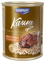 Каша ГЛАВПРОДУКТ ГУБЕРНАТОРСКАЯ 340г перловая с говядиной 1*20