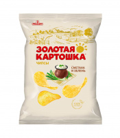 Чипсы ЗОЛОТАЯ КАРТОШКА 120г Сметана и зелень 1*20
