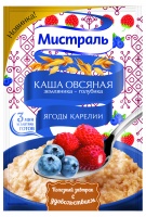 Каша овсяная  МИСТРАЛЬ 40г Земляника-голубика Ягоды Карелии 1*25