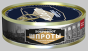Шпроты ДОБРОФЛОТ 160г из балтийской кильки в масле копченые №2 1*24