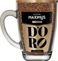 Кофе Maximus Doro 70г сублимированный в стеклянной кружке 1*12