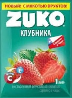 Напиток растворимый ЗУКО 30г клубника 1*12