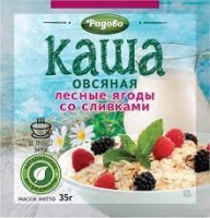 Каша РАДОВО 35г овсяная лесная ягода со сливками 1*20 