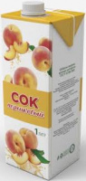 Сок ГОСТ 1л персиковый т/пак 1*12 