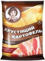 Чипсы ХРУСТЯЩИЙ КАРТОФЕЛЬ 160г в ломтиках бекон 1*9 арт.ВЧ841