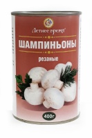 Шампиньоны ЛЕТНЕЕ ВРЕМЯ 425г резаные ж/б 1*24