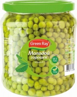 Горошек зеленый Green Ray 440мл ст/б 1*8 