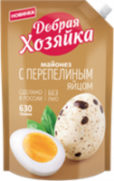 Майонез МАХЕЕВЪ 630г 50,5% Добрая хозяйка  с перепелиным яйцом д/пак 1*12