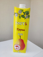 Сок ГОСТЬ 1л груша т/пак 1*10