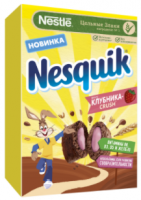Завтрак сухой NESTLE NESQUIK 220г подушечки клубничные к/уп 1*8