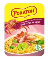 Лапша РОЛЛТОН 90г со вкусом камчатского краба лоток 1*24