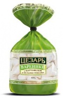 Вареники ЦЕЗАРЬ 600г с картофелем и белыми грибами 1*12 828