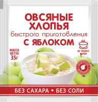 Каша РАДОВО 35г овсяные хлопья с яблоком 1*20