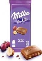 Шоколад МИЛКА 80/85г орех-изюм 1*20