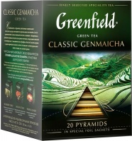 Чай GREENFIELD Classic Genmaicha 20*1,8г зеленый в пирамидках 1*8 код1155-08