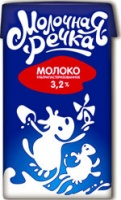 Молоко МОЛОЧНАЯ РЕЧКА 3,2% 0,973л 1*12