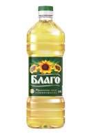 Масло БЛАГО 1,8л высший сорт подсолнечное раф. дез.1*6