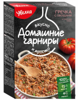 Гарниры домашние УВЕЛКА гречка с овощами в т/с 2*150г 1*6 арт.360