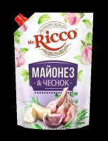 Майонез МИСТЕР РИККО 750г 50% Майонез Чеснок д/пак 1*6