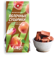 Сухарики FINDI 50г Яблочные 1*30