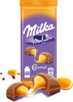 Шоколад МИЛКА 90г молочный с карамельной начинкой 1*20