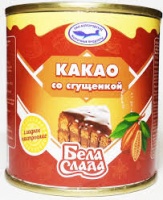 Продукт молокосод.сгущенный  БЕЛА СЛАДА 370г 7,5% сгущеное с сахаром и какао 1*45