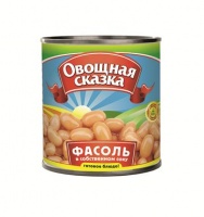 Фасоль ОВОЩНАЯ СКАЗКА 310г в собственном соку ж/б 1*15