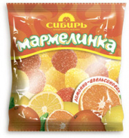 Мармелинка ЛИМОННО-АПЕЛЬСИНОВАЯ 300г Сибирь 1*8