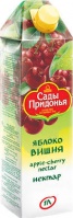 Сок САДЫ ПРИДОНЬЯ 1л яблоко-вишня т/пак 1*12