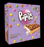 Печенье PAPITA 120г с шок. с мол. начинкой и драже-конфетами 1*24