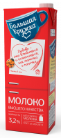 Молоко БОЛЬШАЯ КРУЖКА 3,2% 1,45л 1*8 код 457