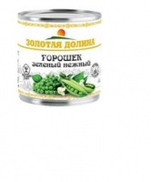 Горошек зеленый ЗОЛОТАЯ ДОЛИНА 420/400г  ГОСТ в/с 1*24