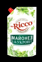 Майонез МИСТЕР РИККО 210г Укроп д/пак 1*18 код.906-210