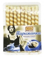 Трубочки вафельные ПАРИЖАНКА 150г молочная начинка 1*16
