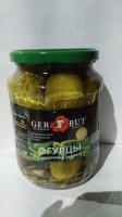 Огурцы GERBUT 720г с зеленью в заливке ст/б 1*8