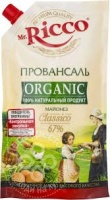 Майонез МИСТЕР РИККО 800мл/750г 67% Провансаль Organic д/пак 1*6 код.014-750