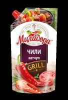 Кетчуп МИЛАДОРА Grill 550г Чили д/пак 1*10