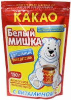 Какао-напиток БЕЛЫЙ МИШКА 150г д/пак 1*12